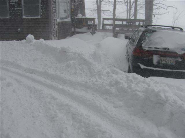 3' drifts in my driveway made it a little hard getting my car out.